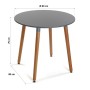 Mesa de Comedor Versa Mayra Gris Madera Madera MDF 80 x 75 x 80 cm