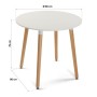 Table de Salle à Manger Versa Mayra Blanc Bois Bois MDF 80 x 75 x 80 cm