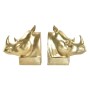 porte-livre DKD Home Decor Doré Rhinocéros Résine Colonial (15 x 7,5 x 14,5 cm)