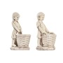 Figure décorative de jardin DKD Home Decor Blanc Enfants Magnésium (2 Unités) (21 x 33 x 56 cm)