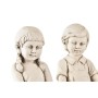 Figure décorative de jardin DKD Home Decor Blanc Enfants Magnésium (2 Unités) (21 x 33 x 56 cm)