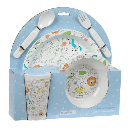 Set de vaisselle pour enfants Safta Zoo Polyester 26 x 26 x 9 cm