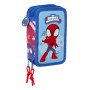 Trousse Scolaire avec Accessoires Spider-Man Rescue Bleu Rouge 12,5 x 19,5 x 5,5 cm 37 Pièces