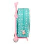 Cartable à roulettes Peppa Pig Pretty flowers Jaune Menthe 22 x 27 x 10 cm