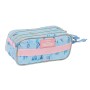 Trousse Fourre-Tout Triple Frozen Ice magic Bleu clair 21,5 x 10 x 8 cm