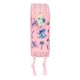 Estuche Escolar con Accesorios Lilo & Stitch Beach Rosa 12,5 x 19,5 x 5,5 cm 37 Piezas