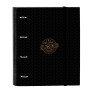 Carpeta de anillas BlackFit8 Old school Negro Gris 27 x 32 x 3.5 cm
