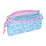 Trousse Fourre-Tout Triple Vicky Martín Berrocal Paraíso Rose Bleu clair 22 x 12 x 3 cm