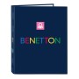 Carpeta de anillas Benetton Damero Azul marino A4 26.5 x 33 x 4 cm