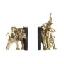 porte-livre DKD Home Decor Doré Eléphant Résine Colonial (22 x 15 x 25 cm)