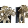 porte-livre DKD Home Decor Doré Eléphant Résine Colonial (22 x 15 x 25 cm)