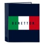 Carpeta de anillas Benetton Flag Azul marino A4 27 x 33 x 6 cm