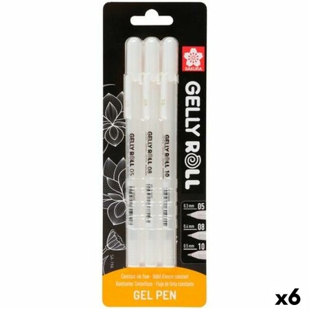 Ensemble de Stylos Talens GELLY ROLL Blanc (6 Unités)