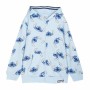 Sudadera con Capucha Niña Stitch Azul claro