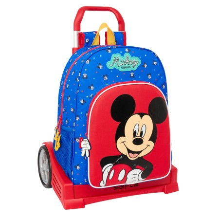 Cartable à roulettes Mickey Mouse Clubhouse Good day Bleu 33 x 42 x 14 cm