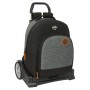 Cartable à roulettes BlackFit8 Old school Noir Gris 32 x 42 x 15 cm