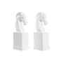 porte-livre DKD Home Decor Blanc Jeu d'Échecs Cheval Résine (10 x 7 x 24 cm)
