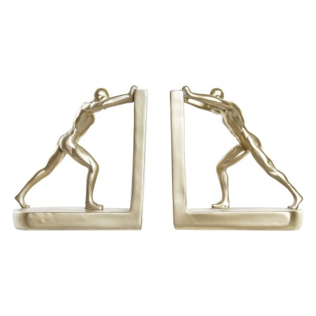 porte-livre DKD Home Decor Champagne Résine Personnes (15 x 9 x 16 cm)