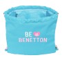 Bolsa Mochila con Cuerdas Benetton Unique Rosa Turquesa 35 x 40 x 1 cm