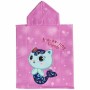 Serviette poncho avec capuche Gabby's Dollhouse Rose 50 x 115 cm