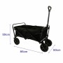 Marbueno Chariot Pliable Multiusages Acier 150 KG Noir Jardin, Plage, Camping 86X50X59 cm