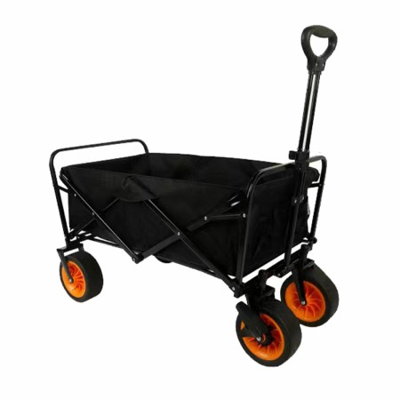 Marbueno Chariot Multiusages Pliable Acier 200 KG Noir Jardin, Plage, Camping 86X50X59 cm