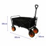 Marbueno Chariot Multiusages Pliable Acier 200 KG Noir Jardin, Plage, Camping 86X50X59 cm