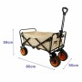 Marbueno Chariot Multiusages Pliable Acier 200 KG Beige Jardin, Plage 86X50X59 cm