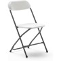 Marbueno Chaise Pliable Résine Blanche 44x44x79 cm Catering, Plage et Camping 10532