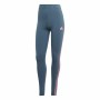 Leggings de Sport pour Femmes Adidas Fi 3S Bleu