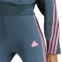 Leggings de Sport pour Femmes Adidas Fi 3S Bleu