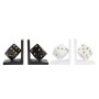 porte-livre DKD Home Decor Noir Blanc Résine Dés (12 x 10 x 15 cm) (2 units)