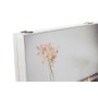 Couvercle DKD Home Decor Fleurs Compteur 46,5 x 6 x 31,5 cm 2 Unités Bois MDF