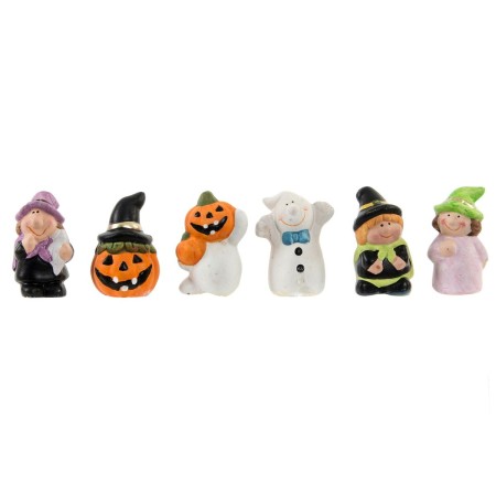 Décoration d'Halloween DKD Home Decor Céramique (6 Unités) (4 x 4 x 7 cm)