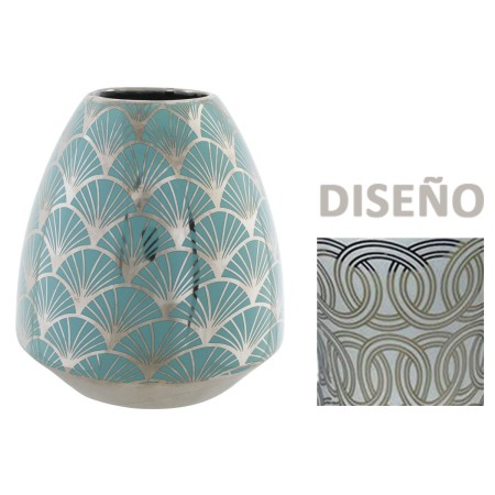 Vase DKD Home Decor Turquoise (Reconditionné A)