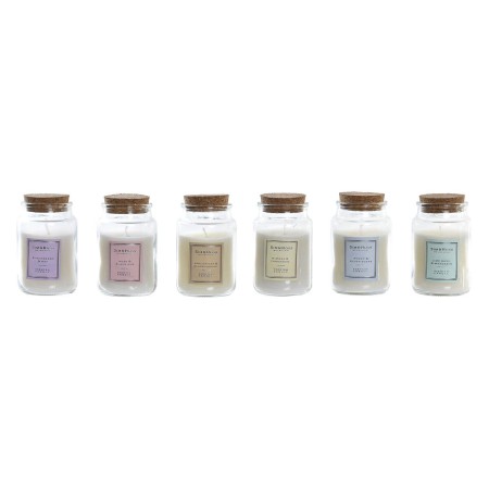 Bougie DKD Home Decor Verre Parfum (6 Unités) (6 x 6 x 10 cm)