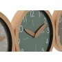 Horloge Murale Home ESPRIT Marron Vert Gris polystyrène 30 x 4 x 30 cm (3 Unités)