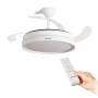 Ventilador de Techo con Luz LED y 4 Aspas Retráctiles Keteez InnovaGoods Blanco 72 W Ø49-104 cm