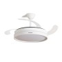 Ventilador de Techo con Luz LED y 4 Aspas Retráctiles Keteez InnovaGoods Blanco 72 W Ø49-104 cm