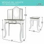 Tocador Con Banqueta Colorbaby Juguete Blanco Infantil 61 x 29 x 100 cm