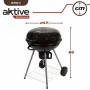 Barbacoa de Carbón con Ruedas Aktive Textilene 57 x 86 cm Negro