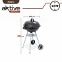 Barbacoa de Carbón con Ruedas Aktive 46 cm Redonda Negro Con Tapa