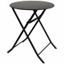 Mesa Plegable Aktive Redonda Negro Acero 60 x 70 cm