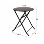 Mesa Plegable Aktive Redonda Negro Acero 60 x 70 cm