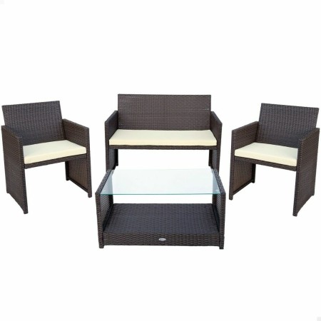 Meubles de jardin Aktive Rotin Noir 4 Pièces