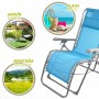 Chaise longue Aktive Bleu Textilène 160 x 52 x 76 cm