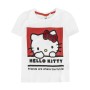 Camiseta de Manga Corta Infantil Hello Kitty Blanco