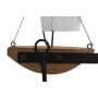 Perchero de Pared Home ESPRIT Blanco Metal Madera de Paulonia Veleros 39 x 10 x 26,5 cm