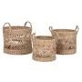Set de basket Home ESPRIT Naturel Métal Fibre naturelle (3 Pièces)