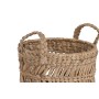 Juego de Cestas Home ESPRIT Natural Metal Fibra natural (3 Piezas)